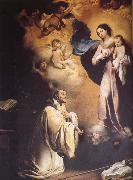 Bartolome Esteban Murillo San Bernardo and the Virgin Mary oil painting reproduction